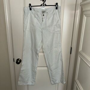 Banana Republic White Linen Pants, Size 10